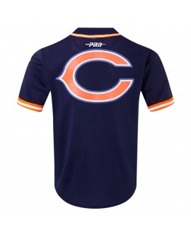 Caleb Williams Chicago Bears Pro Standard Mesh-Baseballtrikot mit Knöpfen – Marineblau