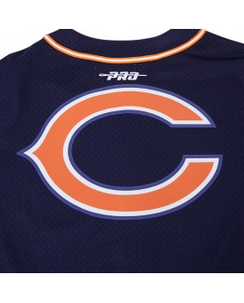 Caleb Williams Chicago Bears Pro Standard Mesh-Baseballtrikot mit Knöpfen – Marineblau