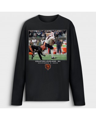 Colston Loveland Chicago Bears NFL Flash Features Week 9 Langarm-T-Shirt – Schwarz