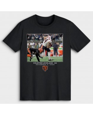 Colston Loveland Chicago Bears NFL Flash Features Week 9 T-Shirt – Schwarz