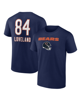 Colston Loveland Chicago Bears Team Wordmark T-Shirt – Marineblau