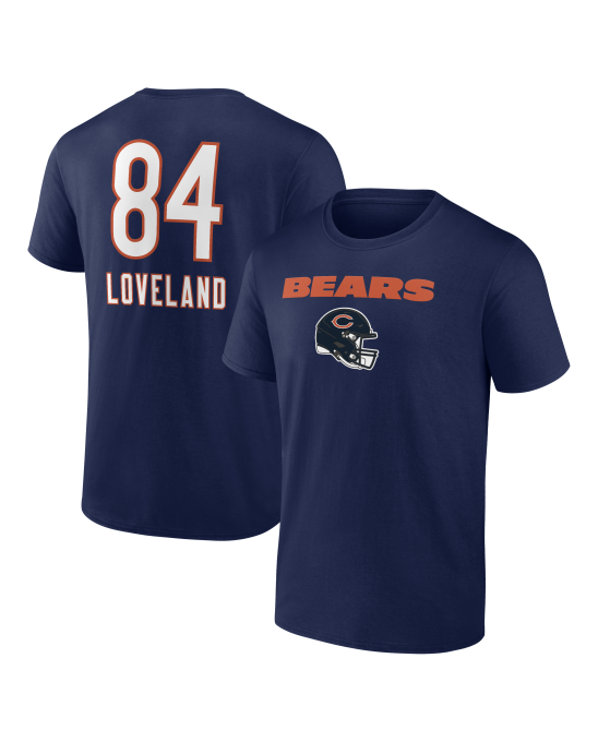 Colston Loveland Chicago Bears Team Wordmark T-Shirt – Marineblau