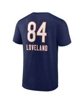 Colston Loveland Chicago Bears Team Wordmark T-Shirt – Marineblau