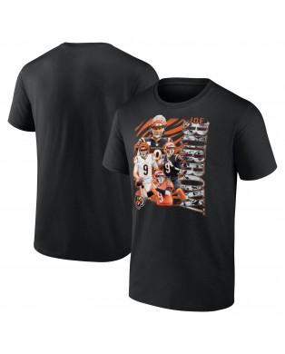 Joe Burrow Cincinnati Bengals Notorious Spieler Grafik-T-Shirt – Schwarz