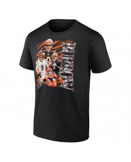Joe Burrow Cincinnati Bengals Notorious Spieler Grafik-T-Shirt – Schwarz
