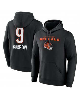 Joe Burrow Cincinnati Bengals Team Wordmark Pullover Hoodie – Schwarz