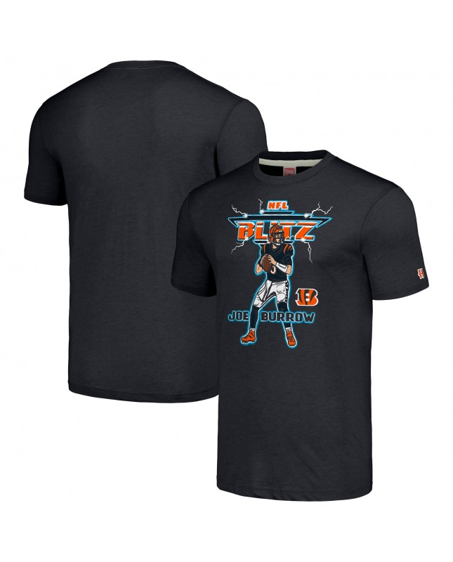 Joe Burrow Cincinnati Bengals Homage Unisex NFL Blitz Spieler Tri-Blend T-Shirt – Heathered Charcoal