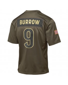 Joe Burrow Cincinnati Bengals Nike Jugend 2025 Salute to Service Spieler Trikot – Olivgrün
