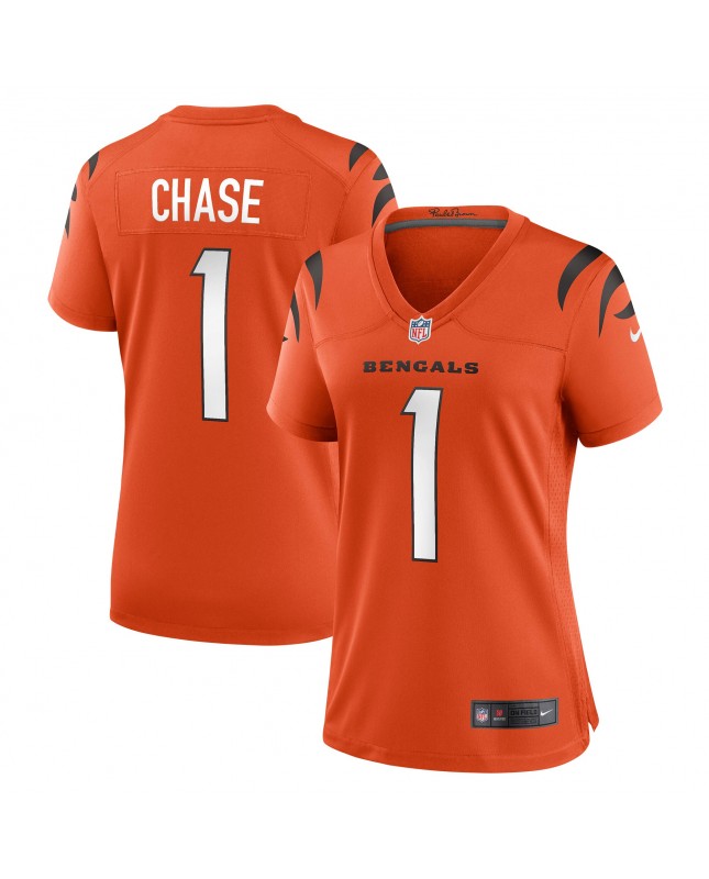 Ja'Marr Chase Cincinnati Bengals Nike Damen-Ausweichtrikot – Orange