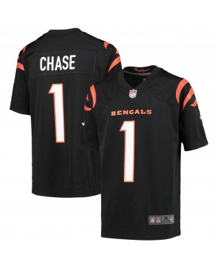 Ja'Marr Chase Cincinnati Bengals Nike Jugend-Spieler Trikot – Schwarz