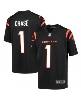 Ja'Marr Chase Cincinnati Bengals Nike Jugend-Spieler Trikot – Schwarz
