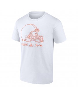 Shedeur Sanders Cleveland Browns Outline Spieler-T-Shirt – Weiß