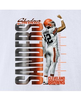 Shedeur Sanders Cleveland Browns Celebration T-Shirt – Weiß