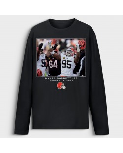Myles Garrett Cleveland Browns NFL Flash Features Week 18 Langarm-T-Shirt – Schwarz