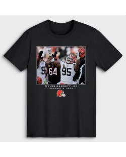 Myles Garrett Cleveland Browns NFL Flash Features Week 18 Big & Tall T-Shirt – Schwarz