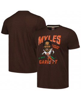 Myles Garrett Cleveland Browns Homage Unisex-Caricature-Spieler-Tri-Blend-T-Shirt – Heathered Brown