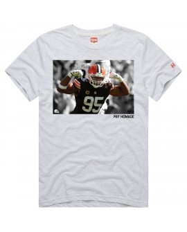 Myles Garrett Cleveland Browns Homage Unisex-Spieler-Grafik-Tri-Blend-T-Shirt – Ash