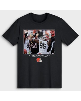 Myles Garrett Cleveland Browns NFL Flash Features Week 18 T-Shirt – Schwarz