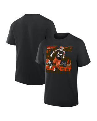 Myles Garrett Cleveland Browns NFL Single-Season Sack Record T-Shirt – Schwarz