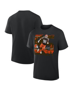 Myles Garrett Cleveland Browns NFL Single-Season Sack Record T-Shirt – Schwarz