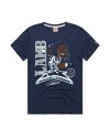 CeeDee Lamb Dallas Cowboys Homage Unisex-Tri-Blend-T-Shirt mit Cartoon-Spieler-Grafik – Marineblau