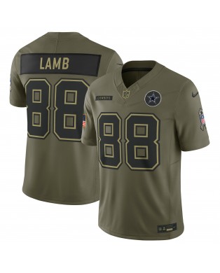 CeeDee Lamb Dallas Cowboys Nike 2025 Salute to Service Limited Trikot – Olivgrün