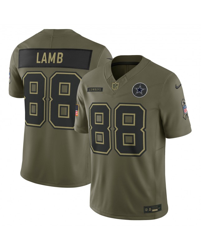 CeeDee Lamb Dallas Cowboys Nike 2025 Salute to Service Limited Trikot – Olivgrün