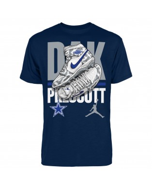 Dak Prescott Dallas Cowboys Jordan Brand Kicks Grafik-T-Shirt – Marineblau