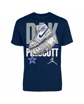 Dak Prescott Dallas Cowboys Jordan Brand Kicks Grafik-T-Shirt – Marineblau