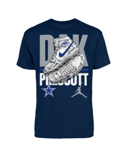 Dak Prescott Dallas Cowboys Jordan Brand Kicks Grafik-T-Shirt – Marineblau