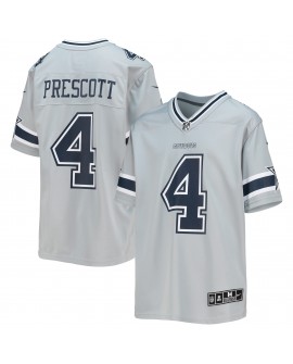 Dak Prescott Dallas Cowboys Nike Inverted Team-Spieler Trikot für Jugendliche – Silber