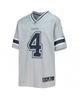 Dak Prescott Dallas Cowboys Nike Inverted Team-Spieler Trikot für Jugendliche – Silber