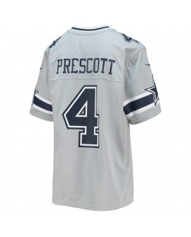 Dak Prescott Dallas Cowboys Nike Inverted Team-Spieler Trikot für Jugendliche – Silber