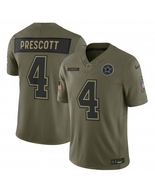 Dak Prescott Dallas Cowboys Nike 2025 Salute to Service Limited Trikot – Olivgrün