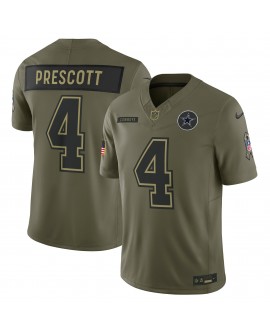 Dak Prescott Dallas Cowboys Nike 2025 Salute to Service Limited Trikot – Olivgrün
