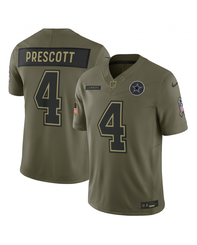 Dak Prescott Dallas Cowboys Nike 2025 Salute to Service Limited Trikot – Olivgrün