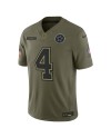 Dak Prescott Dallas Cowboys Nike 2025 Salute to Service Limited Trikot – Olivgrün