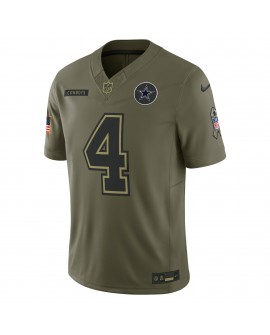 Dak Prescott Dallas Cowboys Nike 2025 Salute to Service Limited Trikot – Olivgrün