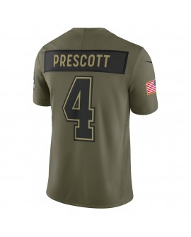 Dak Prescott Dallas Cowboys Nike 2025 Salute to Service Limited Trikot – Olivgrün