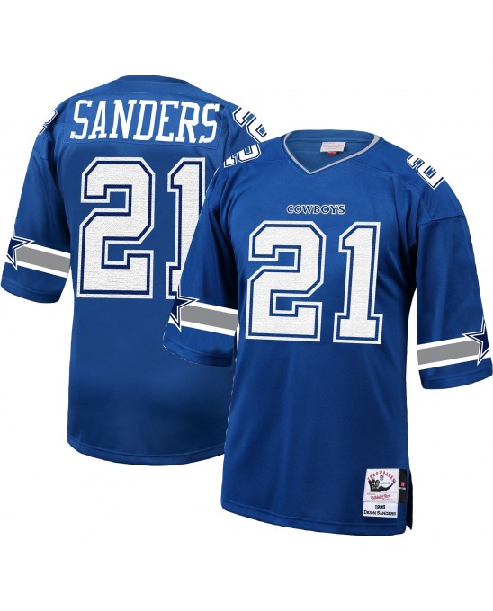 Deion Sanders Dallas Cowboys 1996 Mitchell & Ness Authentic Throwback-Spielertrikot im Ruhestand – Royalblau