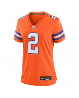 Patrick Surtain II Denver Broncos Nike Damen-Spieler Trikot „Mile High Collection 1977 Throwback“ – Orange