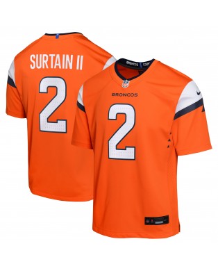 Patrick Surtain II Denver Broncos Nike Jugend-Spieler Trikot – Orange
