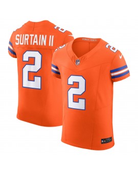 Patrick Surtain II Denver Broncos Nike Vapor F.U.S.E. Elite Trikot Vapor F.U.S.E. Elite-Trikot – Orange