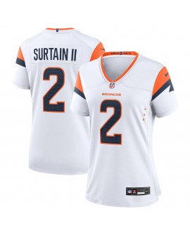 Patrick Surtain II Denver Broncos Nike Damen-Spieler Trikot aus der Mile High-Kollektion – Weiß