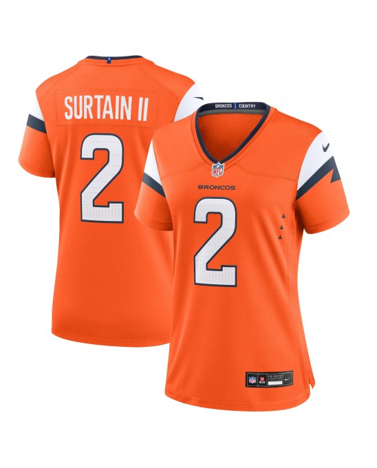 Patrick Surtain II Denver Broncos Nike Damen-Spieler Trikot aus der Mile High-Kollektion – Orange