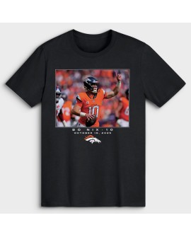 Bo Nix Denver Broncos NFL Flash Features Week 7 T-Shirt – Schwarz