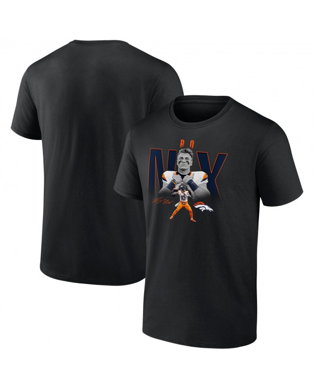 Bo Nix Denver Broncos Humble Shadow Spieler Grafik-T-Shirt – Schwarz