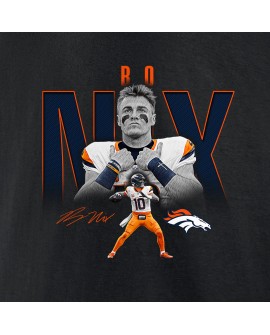 Bo Nix Denver Broncos Humble Shadow Spieler Grafik-T-Shirt – Schwarz
