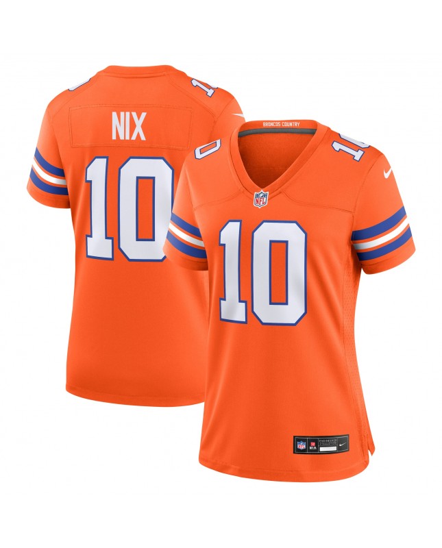 Bo Nix Denver Broncos Nike Damen Mile High Collection 1977 Throwback SpielerTrikot – Orange