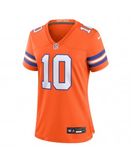 Bo Nix Denver Broncos Nike Damen Mile High Collection 1977 Throwback SpielerTrikot – Orange